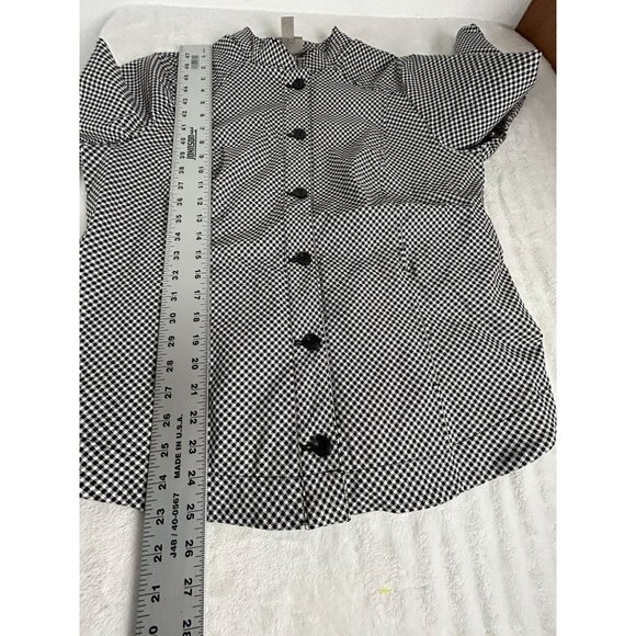 Chico's Womens Black & White Houndstooth Button-Front Jacket Size 2 Stretch - Picture 8 of 8